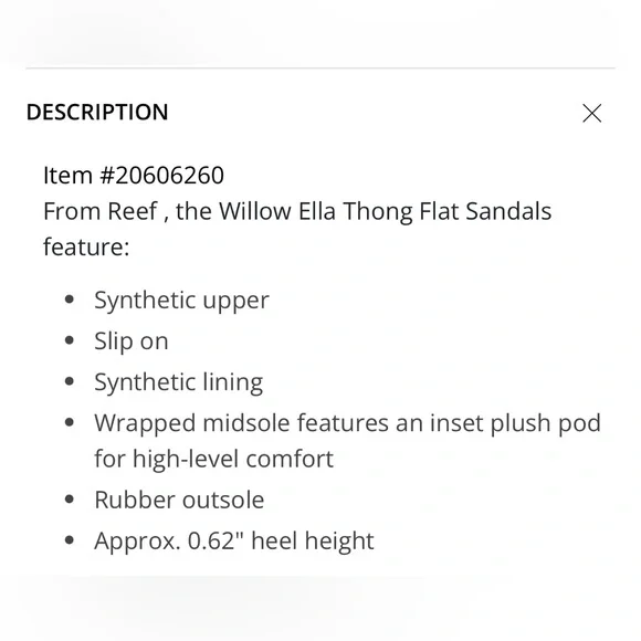 Reef Willow Ella Thong Flat Sandals - Picture 7 of 7